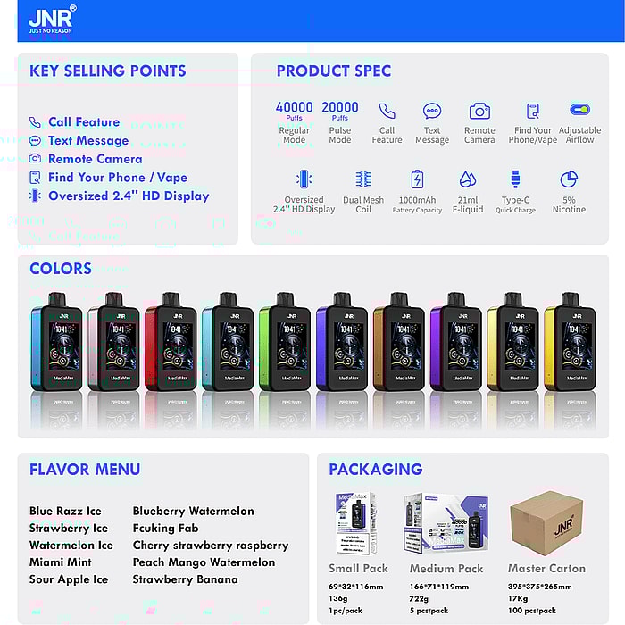 jnr media max 40000 puffs wholesale disposable vape