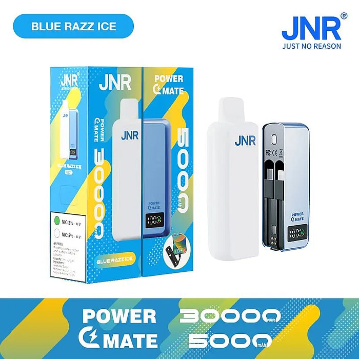 jnr power mate 30000 puffs smart screen 5000mah power bank wholesale disposable vape