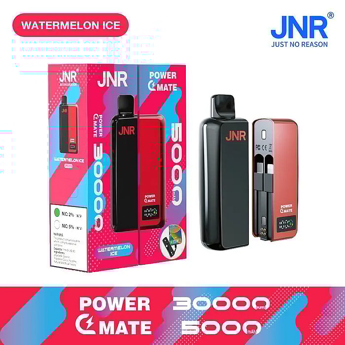 jnr power mate 30000 puffs smart screen 5000mah power bank wholesale disposable vape
