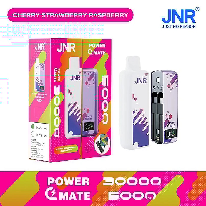 jnr power mate 30000 puffs smart screen 5000mah power bank wholesale disposable vape