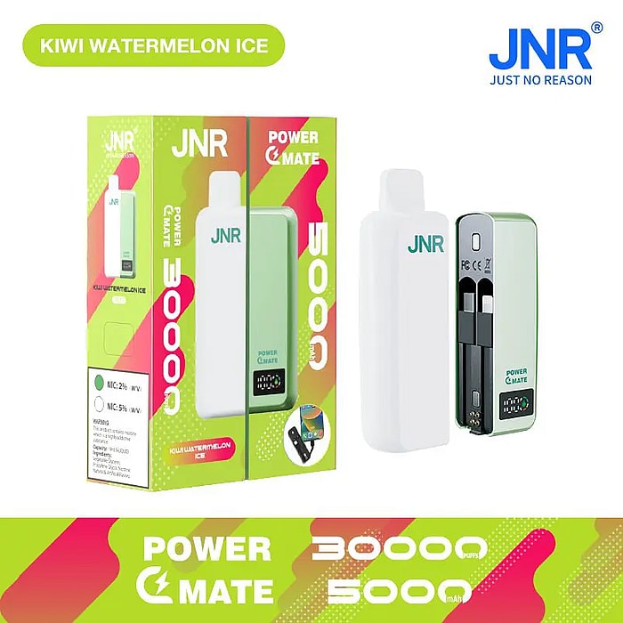 jnr power mate 30000 puffs smart screen 5000mah power bank wholesale disposable vape