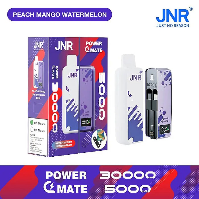 jnr power mate 30000 puffs smart screen 5000mah power bank wholesale disposable vape