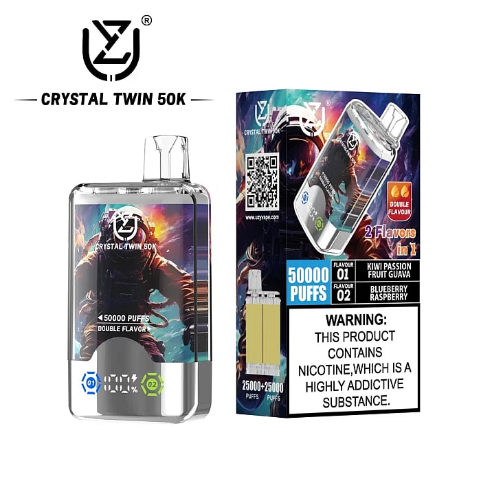 Vape desechable Uzy Crystal Twin de 50.000 inhalaciones al por mayor