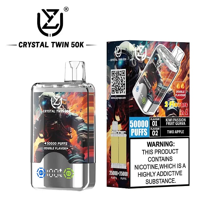 Vape desechable Uzy Crystal Twin de 50.000 inhalaciones al por mayor
