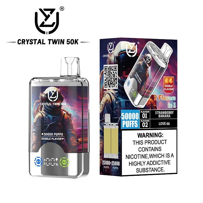 Vape desechable Uzy Crystal Twin de 50.000 inhalaciones al por mayor