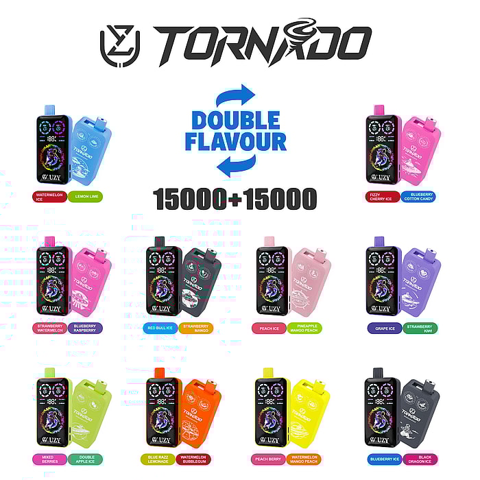 Vape jetable Uzy Tornado 30 000 bouffées en gros