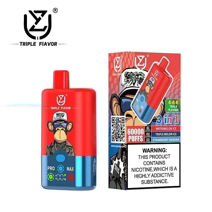 Uzy triplo sapore 60000 tiri all'ingrosso vaporizzatore monouso