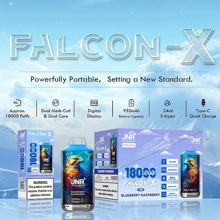jnr falcon x 18000 sbuffi all'ingrosso vaporizzatore monouso
