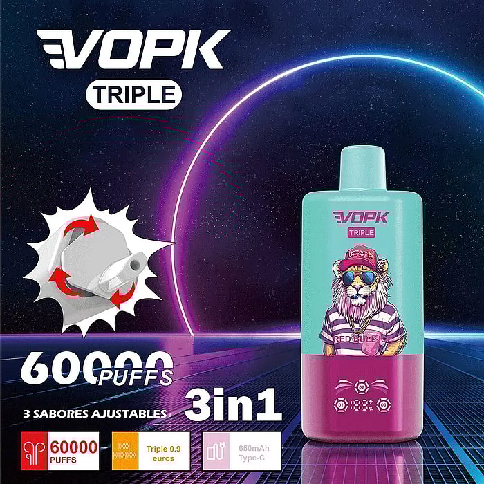 vape jetable Vopk Triple 60 000 bouffées en gros