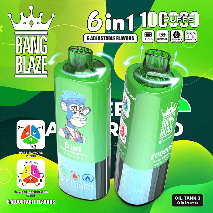 bang blaze 100000 100k puffs 6 in 1 wholesale disposable vape
