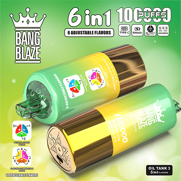 bang blaze 100000 100k puffs 6 in 1 wholesale disposable vape