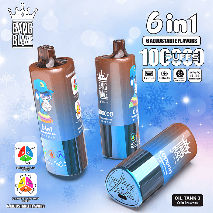 bang blaze 100000 100k puffs 6 in 1 wholesale disposable vape