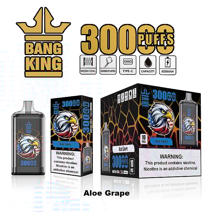 Bang King Crystal 30 000 bouffées (30 000 bouffées) Vape jetable en gros