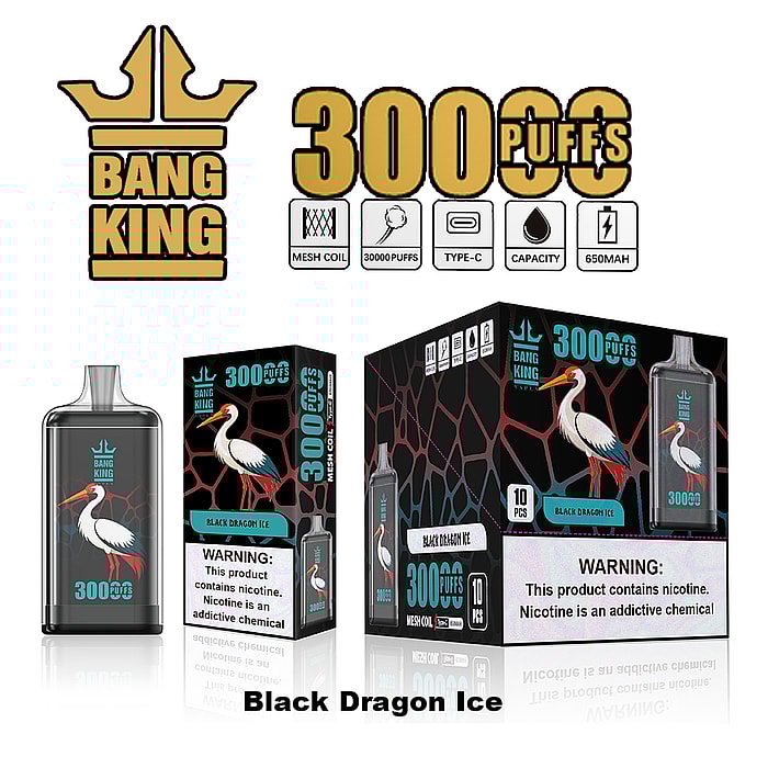 Bang King Crystal 30 000 bouffées (30 000 bouffées) Vape jetable en gros
