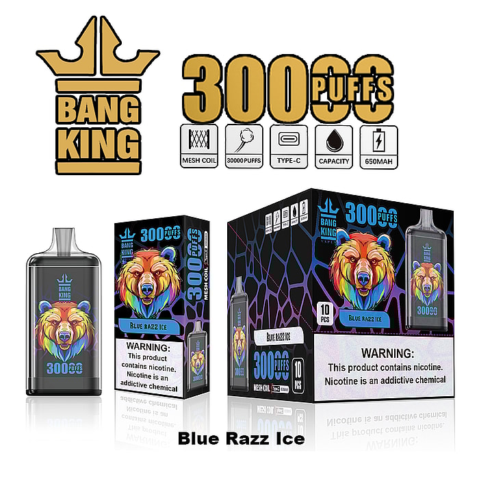 Bang King Crystal 30 000 bouffées (30 000 bouffées) Vape jetable en gros