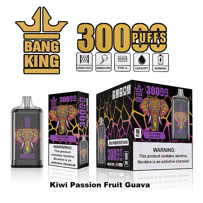 Bang King Crystal 30 000 bouffées (30 000 bouffées) Vape jetable en gros