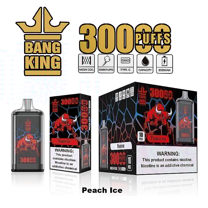 Bang King Crystal 30 000 bouffées (30 000 bouffées) Vape jetable en gros