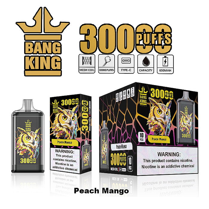 Bang King Crystal 30 000 bouffées (30 000 bouffées) Vape jetable en gros