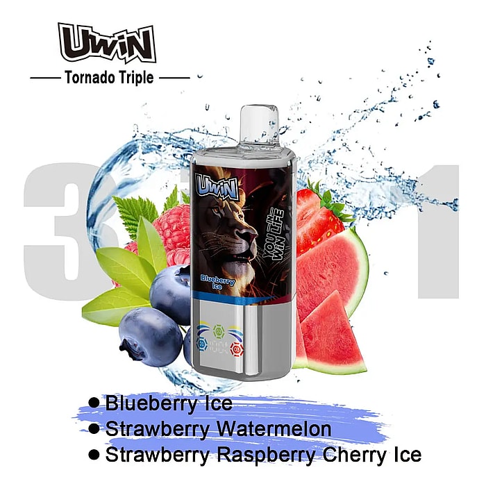 uwin tornado triple 60000 60k puffs 3 in 1 flavors wholesale disposable vape