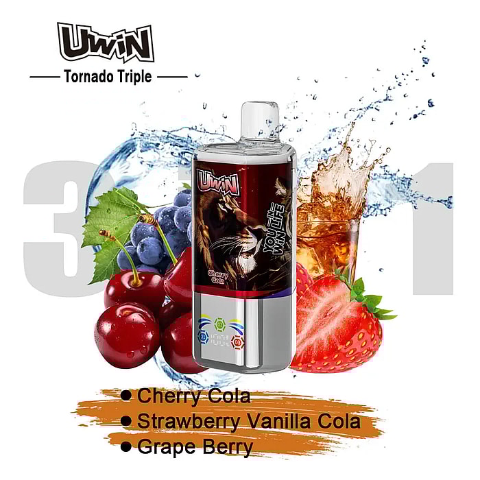uwin tornado triple 60000 60k puffs 3 in 1 flavors wholesale disposable vape