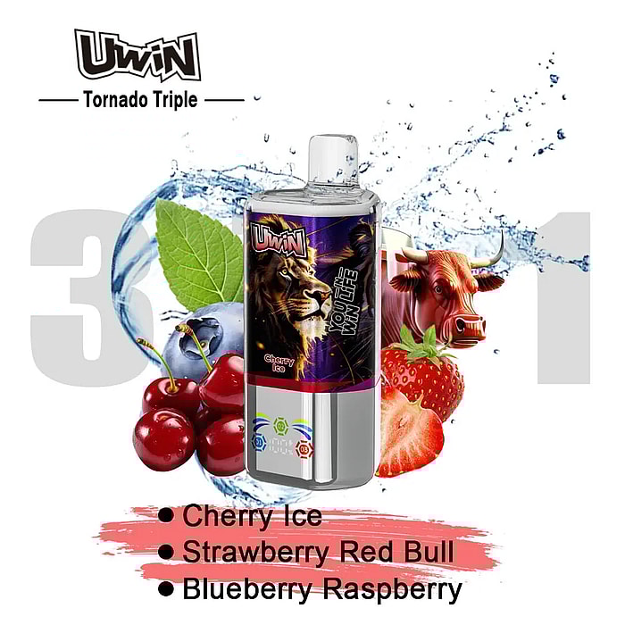 uwin tornado triple 60000 60k puffs 3 in 1 flavors wholesale disposable vape