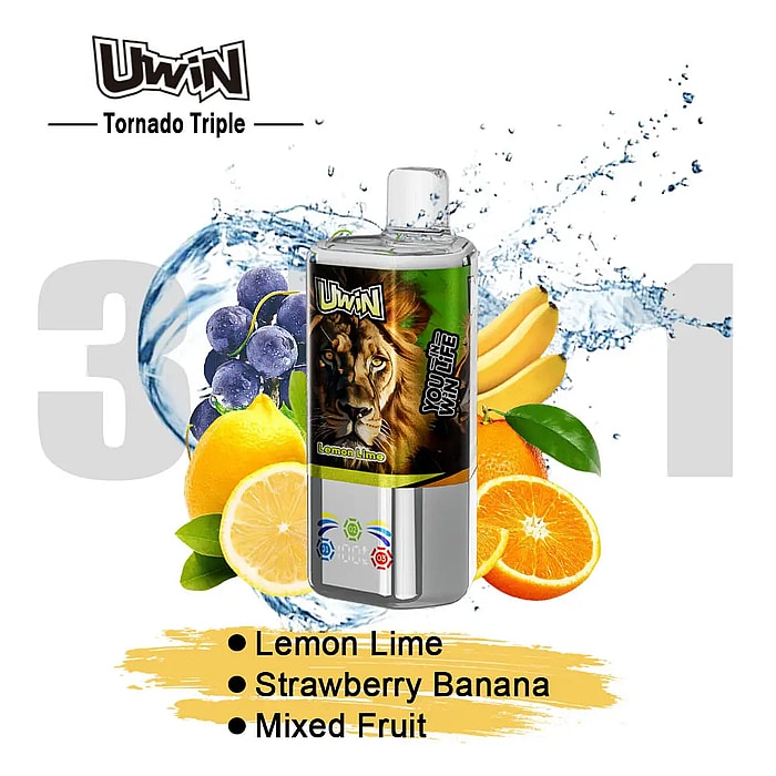 uwin tornado triple 60000 60k puffs 3 in 1 flavors wholesale disposable vape