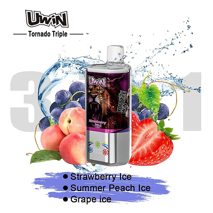 uwin tornado triple 60000 60k puffs 3 in 1 flavors wholesale disposable vape
