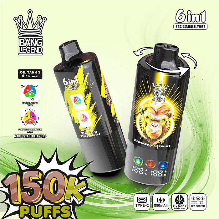 bang legend 150000 150k puffs 6 in 1 wholesale disposable vape