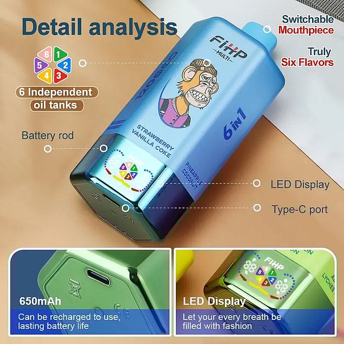 fihp multi 120000 120k puffs wholesale disposable vape