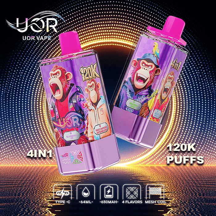 uor 120000 120k puffs 4 in 1 wholesale disposable vape