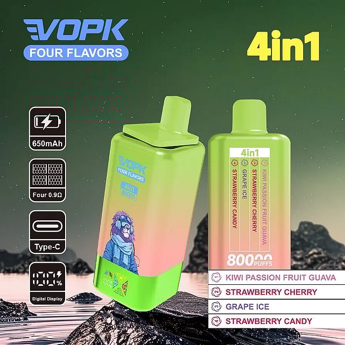 vopk four flavors 80000 80k puffs wholesale disposable vape