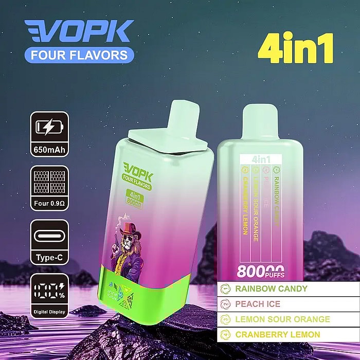 vopk four flavors 80000 80k puffs wholesale disposable vape