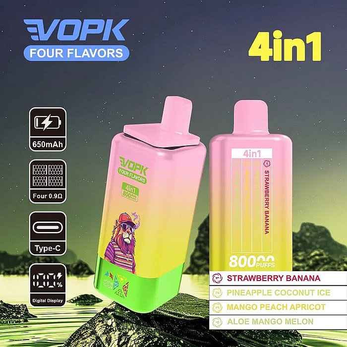 vopk four flavors 80000 80k puffs wholesale disposable vape