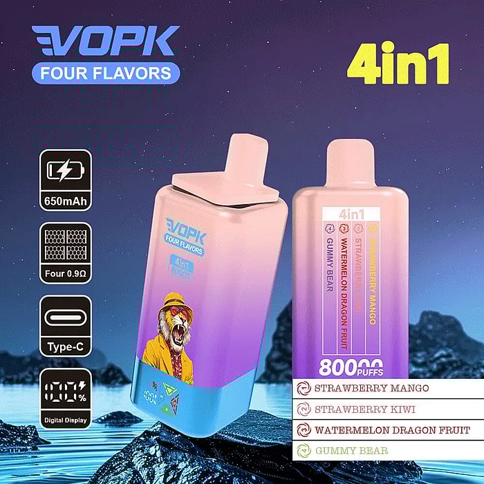 vopk four flavors 80000 80k puffs wholesale disposable vape