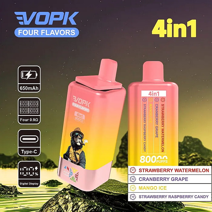 vopk four flavors 80000 80k puffs wholesale disposable vape