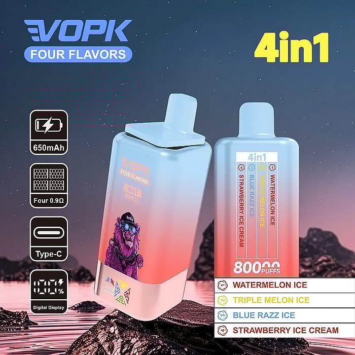 vopk four flavors 80000 80k puffs wholesale disposable vape