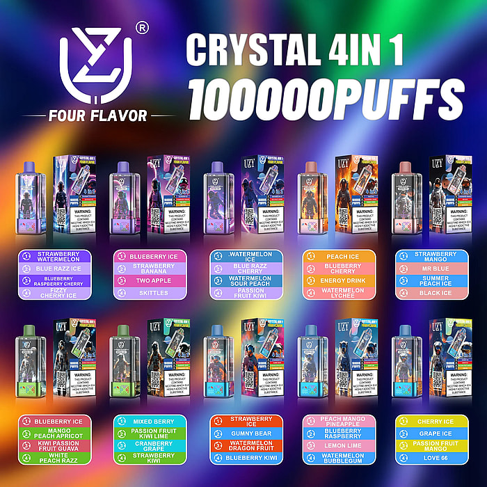 uzy four flavors 100000 100k puffs 4 in 1 wholesale disposable vape