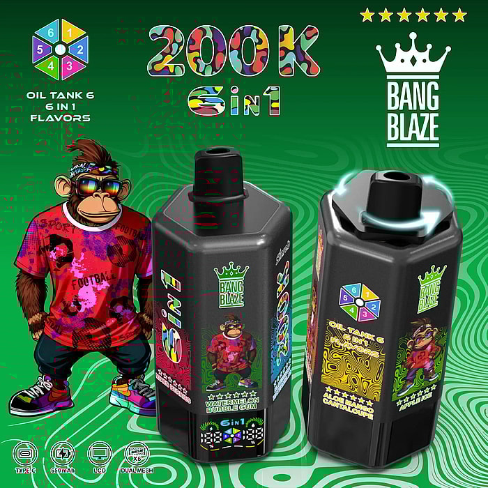 バン ブレイズ 200000 200k パフ 卸売 使い捨て VAPE