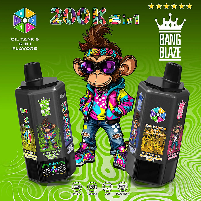 バン ブレイズ 200000 200k パフ 卸売 使い捨て VAPE