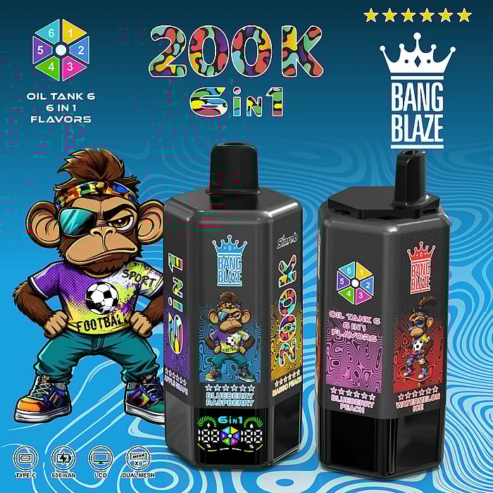 バン ブレイズ 200000 200k パフ 卸売 使い捨て VAPE