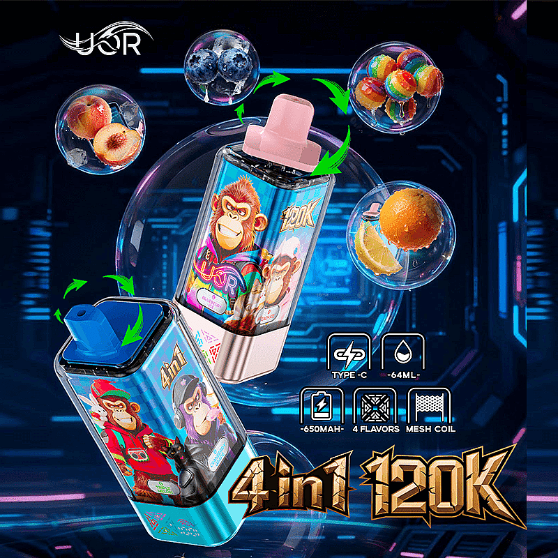 uor 120000 120k puffs 4 in 1 wholesale disposable vape